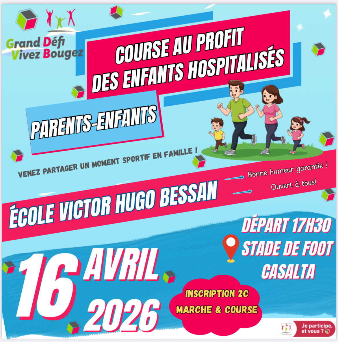 G D V B | 1 Cube énergie = 15 minutes continues d'activité physique